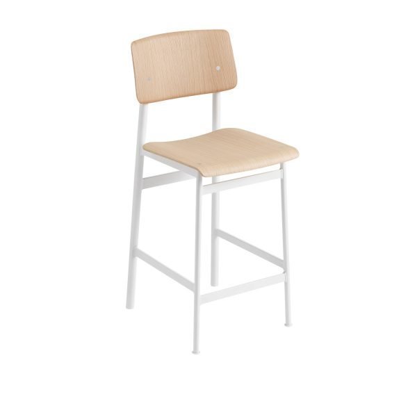 Muuto Loft Baarituoli H65 Valkoinen / Tammi