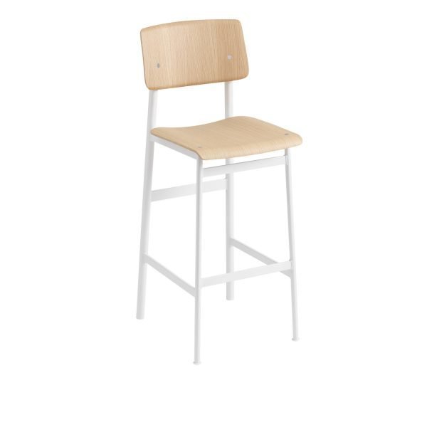 Muuto Loft Baarituoli H75 Valkoinen / Tammi