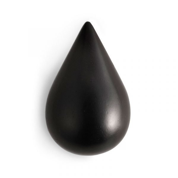 Normann Copenhagen Drop It Koukku Musta Iso 2-Pakkaus