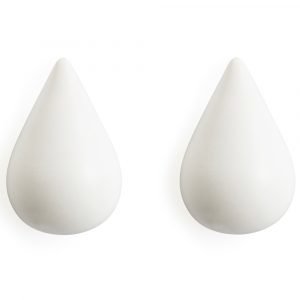 Normann Copenhagen Drop It Koukku Valkoinen Suuri 2-Pakkaus