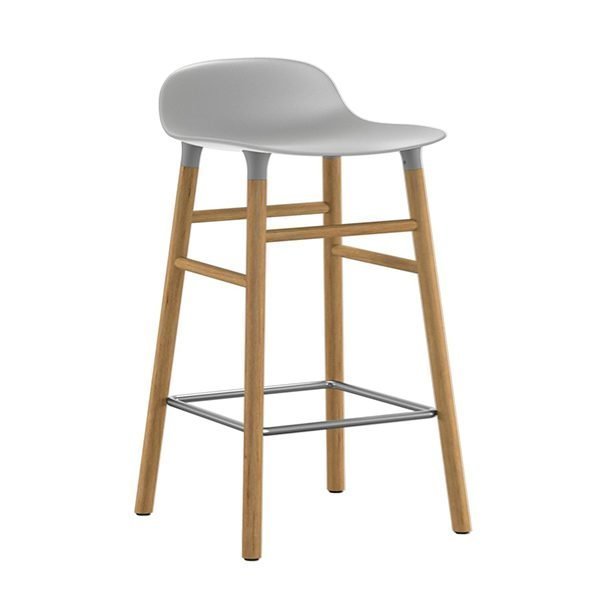 Normann Copenhagen Form Baarituoli Harmaa / Tammi 65 Cm