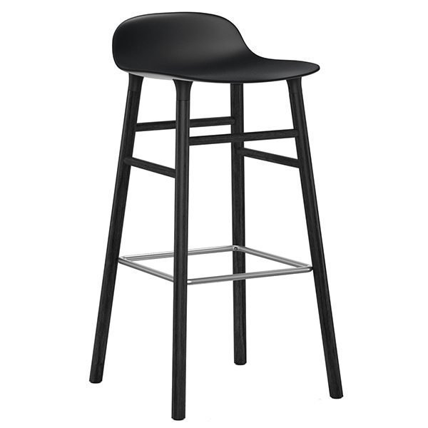 Normann Copenhagen Form Baarituoli Musta / Musta 75 Cm