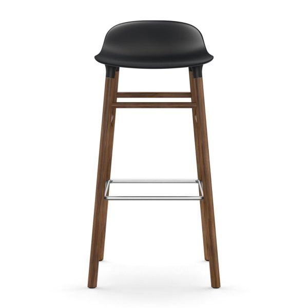 Normann Copenhagen Form Baarituoli Musta / Saksanpähkinä 75 Cm