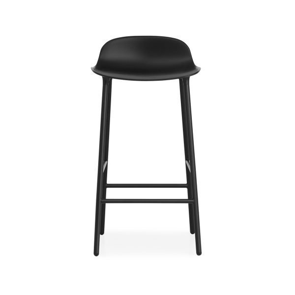 Normann Copenhagen Form Baarituoli Musta / Steel 65 Cm