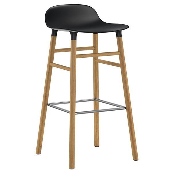 Normann Copenhagen Form Baarituoli Musta / Tammi 75 Cm