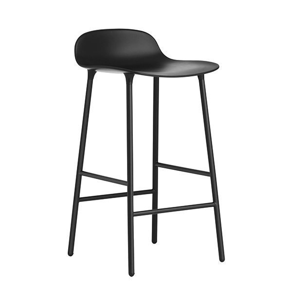 Normann Copenhagen Form Baarituoli Teräs Musta 65 Cm