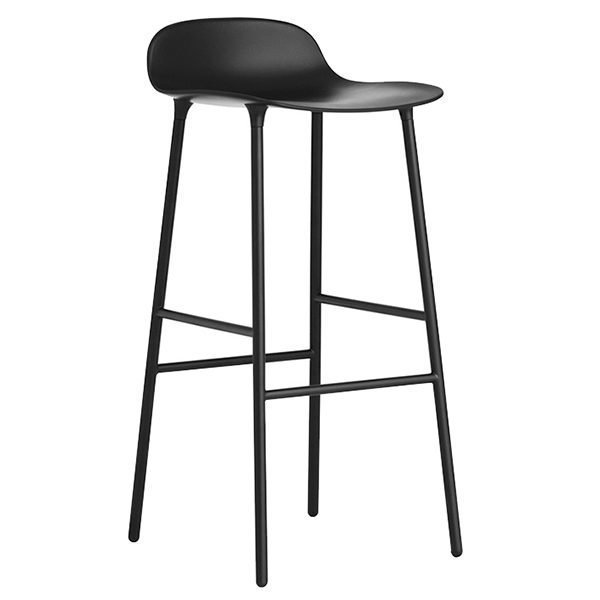 Normann Copenhagen Form Baarituoli Teräs Musta 75 Cm