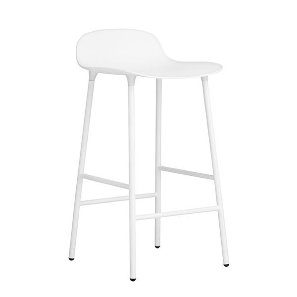 Normann Copenhagen Form Baarituoli Teräs Valkoinen 65 Cm