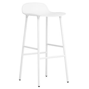 Normann Copenhagen Form Baarituoli Teräs Valkoinen 75 Cm