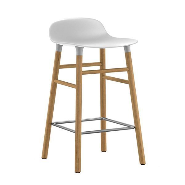 Normann Copenhagen Form Baarituoli Valkoinen / Tammi 65 Cm