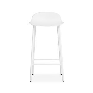 Normann Copenhagen Form Baarituoli White / Steel 65 Cm