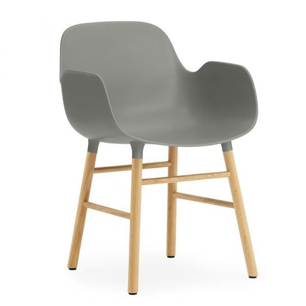 Normann Copenhagen Form Käsinojallinen Tuoli Harmaa / Tammi 78x56