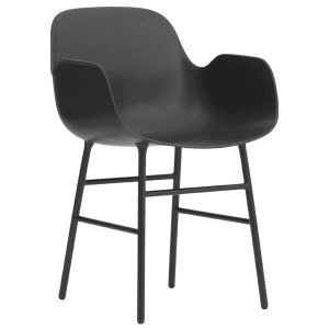 Normann Copenhagen Form Käsinojallinen Tuoli Musta / Metalli