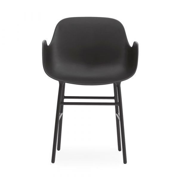 Normann Copenhagen Form Käsinojallinen Tuoli Musta / Teräs 78x56