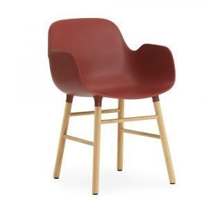 Normann Copenhagen Form Käsinojallinen Tuoli Punainen / Tammi 78x56 Cm