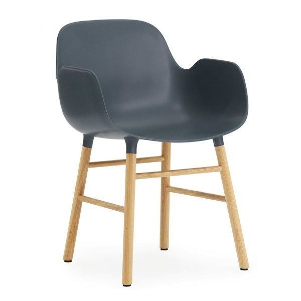 Normann Copenhagen Form Käsinojallinen Tuoli Sininen / Tammi 78x56