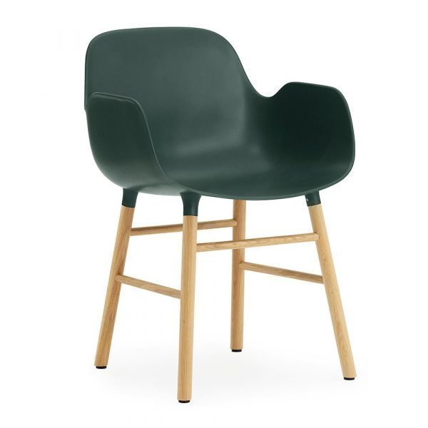 Normann Copenhagen Form Käsinojallinen Tuoli Vihreä / Tammi 78x56