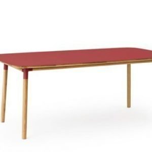 Normann Copenhagen Form Pöytä punainen/tammi 95x200cm