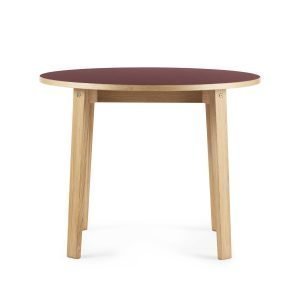 Normann Copenhagen Slice Linoleum Pöytä Burgundy Ø95 Cm