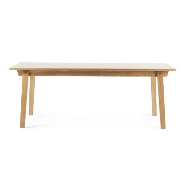 Normann Copenhagen Slice Linoleum Pöytä Creme 90x200 Cm