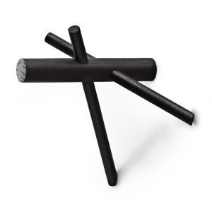 Normann Copenhagen Sticks Koukku Musta 2-Pakkaus