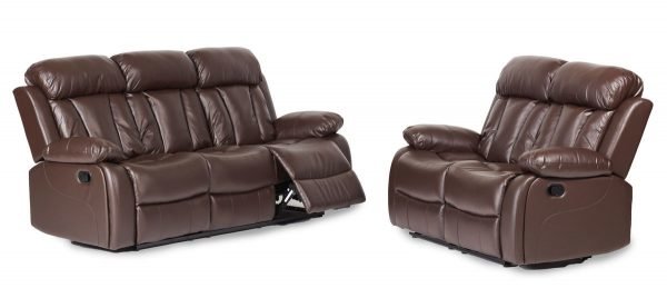 Ohio Recliner Sohvakalusto 2 + 3 Ruskea