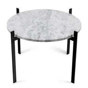 Ox Denmarq Single Deck Pöytä Valkoinen Marmori / Musta
