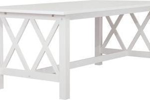 Ruokapöytä Amanda 200x90x76 cm valkoinen