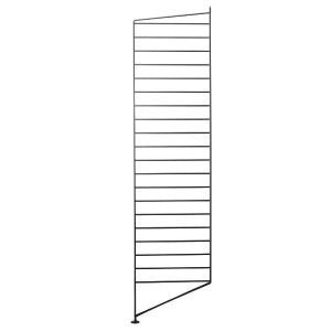 String Lattiapaneeli Musta 115x30 Cm 2 Kpl