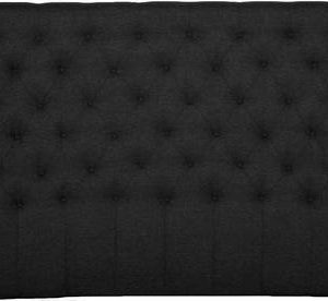 Sängynpääty Manuela tikattu matala 125x160 cm musta
