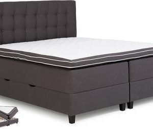 Sänkypaketti Pito 160x200 cm sängynpäädyllä ja säilytystilalla harmaa