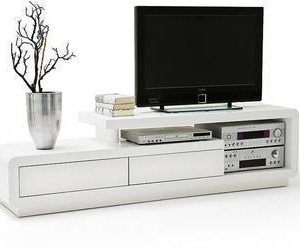 TV-taso Victoria 170x45 cm korkeakiiltoinen valkoinen
