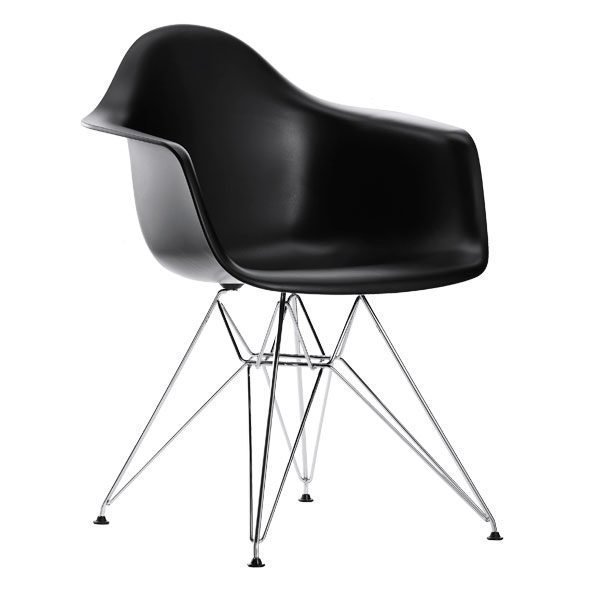 Vitra Eames Dar Tuoli Musta Kromi