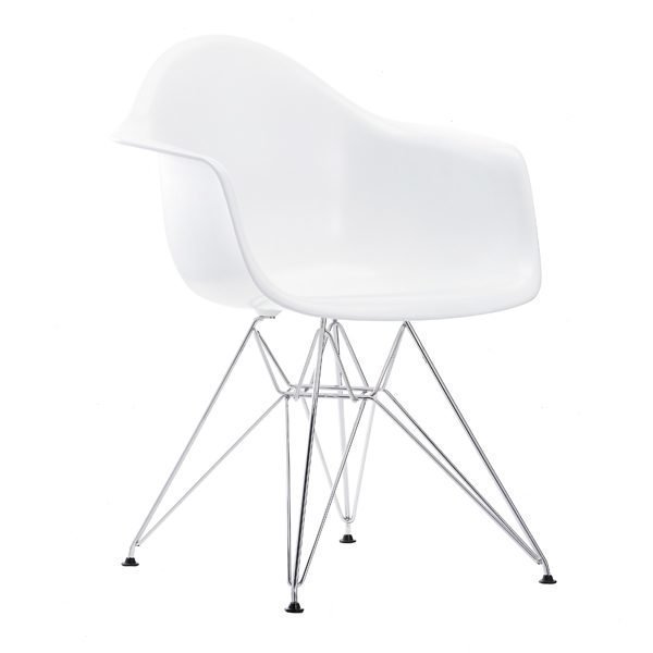 Vitra Eames Dar Tuoli Valkoinen Kromi