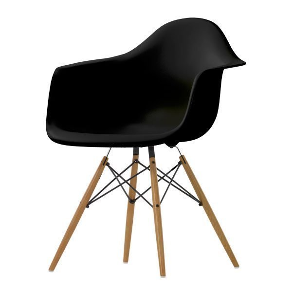 Vitra Eames Daw Tuoli Musta Vaahtera