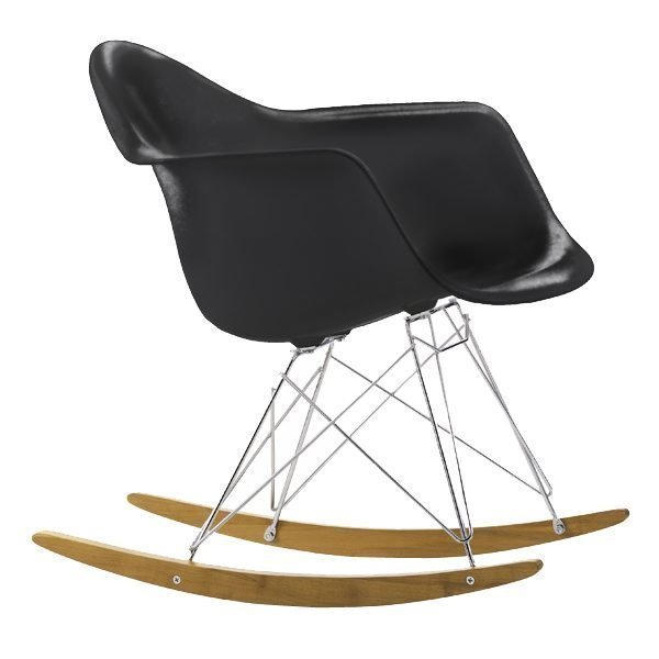 Vitra Eames Rar Keinutuoli Musta