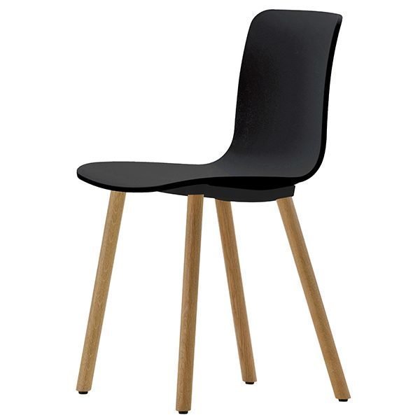 Vitra Hal Wood Tuoli Tammi Musta