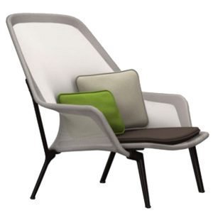 Vitra Slow Chair Nojatuoli Ruskea / Kerma Suklaanruskea